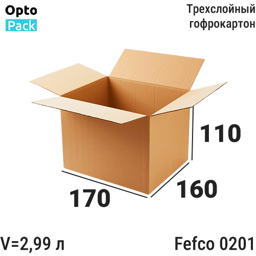 Коробка картонная 170х160х110 мм