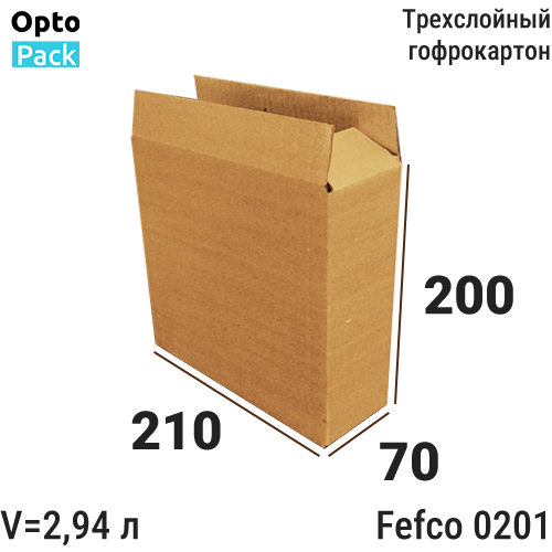 Коробка картонная 210х70х200 мм