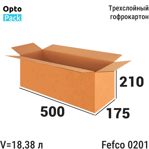 Коробка картонная 500х175х210 мм
